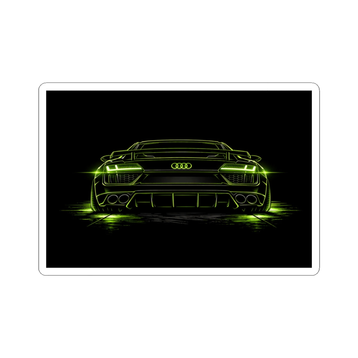 R8 Rear Stickers